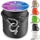 VEITHI Premium Anchor Rope 150 ft x 38 inch Solid Braid MFP Anchor Line Marine Rope with Thimble Shackle Black