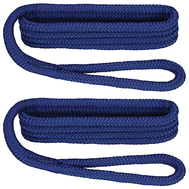 Extreme Max 30062171 BoatTector Premium Double Braid Nylon Fender Line Value 2Pack 38 x 6 Royal Blue