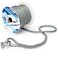 PropelTech Boat Anchor Rope 38 inch 50ft Premium Solid Braid Nylon MFP Boat Rope with Stainless Steel Thimble Shackle Quality Marine Line GreyBoat Accessories