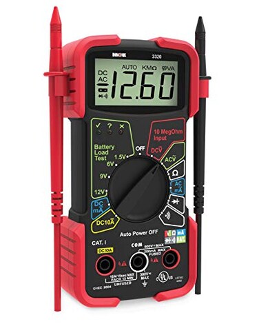 INNOVA 3320 AutoRanging Digital Multimeter Red Black