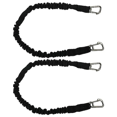 Extreme Max 30062373 BoatTector HighStrength Line Snubber Storage Bungee Value 2Pack 24 with Compact Hooks Black