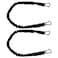 Extreme Max 30062373 BoatTector HighStrength Line Snubber Storage Bungee Value 2Pack 24 with Compact Hooks Black