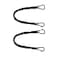 Extreme Max 30062882 BoatTector HighStrength Line Snubber Storage Bungee Value 2Pack 18 with Medium Hooks Black