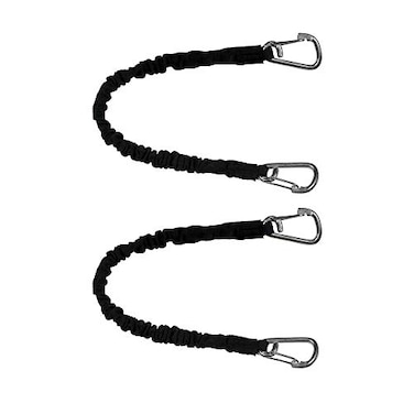 Extreme Max 30062882 BoatTector HighStrength Line Snubber Storage Bungee Value 2Pack 18 with Medium Hooks Black