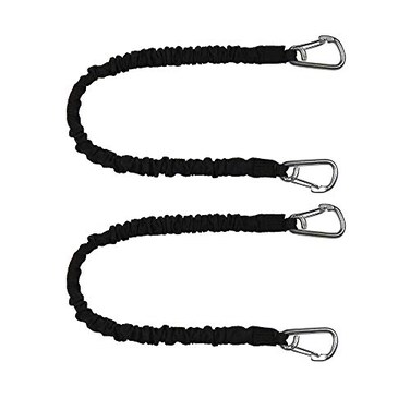 Extreme Max 30062885 BoatTector HighStrength Line Snubber Storage Bungee Value 2Pack 24 with Medium Hooks Black