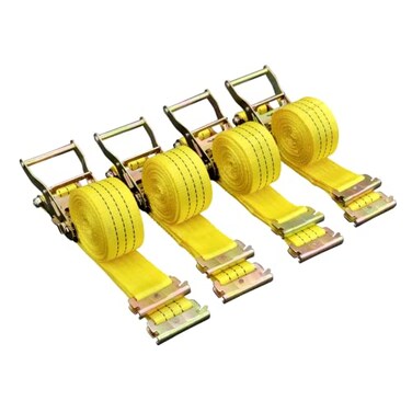 Cargo Control ETrack Ratchet Tie Down Straps 2 in x 15 ft 4400 lb Breaking Strength 4Pack