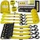 AUGO Ratchet Straps Heavy Duty 4 Pack 15 FT 2200 LB Break Strength Ratchet Tie Down Straps with Safety Lock S Hooks Cargo Straps for Moving Appliances Motorcycle Soft Loop Tie Down Straps