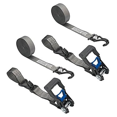 Secure Tite 112 x 20 Ratchet Cargo Straps 2Pack Ratchet Tie Down Straps Double JHook Ratchet Tie Down Ratchet Strap Set 1667 lbs Working Load Limit 5000 lbs Break Strength