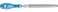 Pferd 8 HalfRound Hand File with Handle American Pattern Smooth Cut Fine 34 Width 732 Thickness Part 11025P