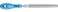 Pferd 8 HalfRound Hand File with Handle American Pattern Smooth Cut Fine 34 Width 732 Thickness Part 11025P