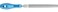 Pferd 8 HalfRound Hand File with Handle American Pattern Smooth Cut Fine 34 Width 732 Thickness Part 11025P