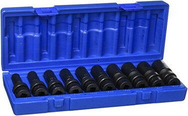 Grey Pneumatic 1210UMD 38 Drive 10Piece Deep Universal Metric Socket Set