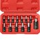 RIMKOLO 13Piece Torx Bit Socket Set 14 38 and 12 Drive T8T60 Star Socket Set S2 Steel Bits and CRV Sockets with Storage Case