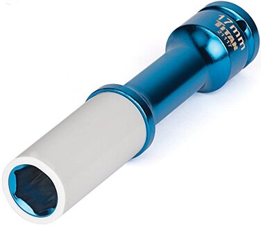 Titan 21117 12Inch Drive x 17mm Nonmarring Impact ExtraLong Lug Nut Socket