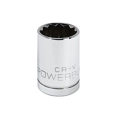 Powerbuilt 12 Inch Drive x 34 Inch SAE Shallow Socket 12 Point ChromeVanadium made Size Marking 642003