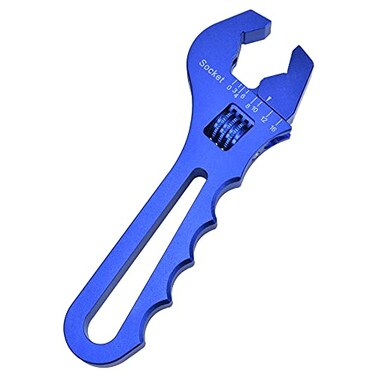 EVIL ENERGY AN Hose Fitting Adjustable Wrench Spanner Lightweight Aluminum 3AN16AN Blue