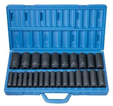 Grey Pneumatic Corp 1326MD 12Inch Drive Deep Length Metric Master Set 26 Piece