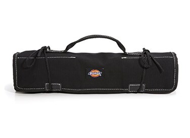 Dickies Large WrenchScrewdriver Organizer Roll for Mechanics 23 Tool Pockets Durable Canvas Construction 26 in x 1425 in Unrolled Black
