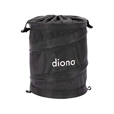 Diono Popup Trash Bin Collapsible Car Trash Can Portable Small Leak Proof Perfect For Keeping Car Clean Black