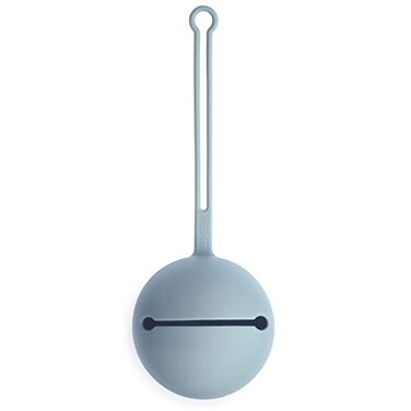 mushie Silicone Pacifier Holder Case Powder Blue