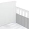 BreathableBaby Breathable Mesh Liner for FullSize Cribs Classic 3mm Mesh Gray Size 2FS Covers 2 Sides
