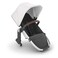 UPPAbaby RumbleSeat V2 Second Lower SeatCompatible with Vista V2 and Vista V3 Adapters Bumper Bar Bug Shield IncludedBryce White MarlSilver FrameChestnut Leather