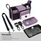 TOPDesign Universal Baby Stroller Organizer Stroller Caddy with Detachable Mesh Bag Heightened Insulated Cup Holders NonSlip Secure Hooks Accessories Fits Most Strollers Purple