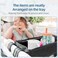 Redcoutt Stroller Snack Tray Compatible with Wonderfold Wagon Upgraded with Extra Thick Base Waterproof Faux Leather Sides Side Mesh Pockets for Added Durability W2 Series Thickened