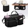 Prokva Parent Console Stroller Organizer Compatible with WONDERFOLD W2W4X Wagon Stroller Caddy with 2 Insulated Cup Holders A Removable Cooler Bag Black Empty Bag