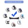ROMIRUS Universal Stroller Cart Connectors Stroller Side by Side Pushchair Connectors Twin Stroller Connectors Pack of 3