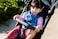 Joolz Aer2 Foldable Bumper Bar for Joolz Aer2 Stroller OneHand Fold Compatible Secure Comfortable Toddler Support Bar Leatherette Finish Easy ClickOn Design Black Carbon