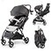 Summer Infant Ingenuity 3Dquickclose CS Compact Fold Stroller Lightweight Stroller with Oversized Canopy ExtraLarge Storage and Compact Fold Gray