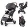 Summer Infant Ingenuity 3Dquickclose CS Compact Fold Stroller Lightweight Stroller with Oversized Canopy ExtraLarge Storage and Compact Fold Gray