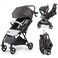 Summer Infant Ingenuity 3Dquickclose CS Compact Fold Stroller Lightweight Stroller with Oversized Canopy ExtraLarge Storage and Compact Fold Gray