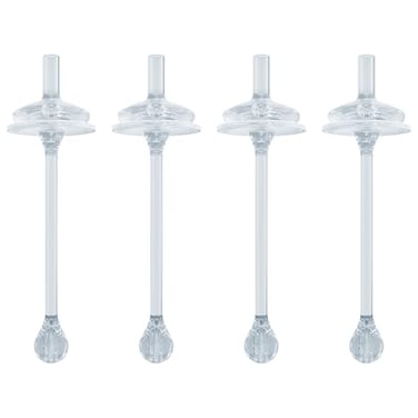 NUK Learner Cup Soft Silicone Replacement Straws 4Pack BPAfree Dishwashersafe Compatible with NUK 10oz Straw Learner Cup