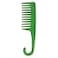 Wapodeai Wide Tooth Comb Shower Comb With Hook Good for Curly Hair Wet Dry Premium Tangle Free Combs Green