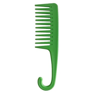 Wapodeai Wide Tooth Comb Shower Comb With Hook Good for Curly Hair Wet Dry Premium Tangle Free Combs Green