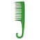 Wapodeai Wide Tooth Comb Shower Comb With Hook Good for Curly Hair Wet Dry Premium Tangle Free Combs Green