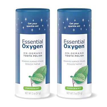 Essential Oxygen BR OnDemand Tooth Polish Peppermint White 2 Ounce Pack of 2