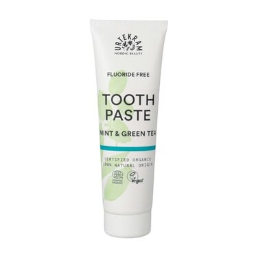 Urtekram Mint and Green Tea Toothpaste Organic Without Fluoride 75 Millilitre