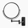 JERDON WallMounted Magnifying Mirror Bathroom Makeup Mirror with 5X Magnification 8Inch Diameter Black Model JP7506BK