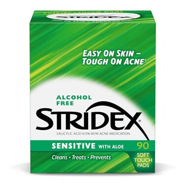 Stridex Medicated Acne Pads Sensitive 90count Pack of 3
