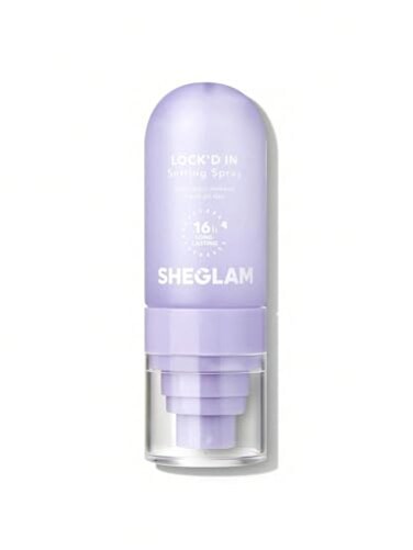 SHEGLAM Lockd In Setting Spray Mattifying Effect QuickDrying Long Lasting Makeup Locking Spray OilControl NonGreasy Makeup SettingPurple