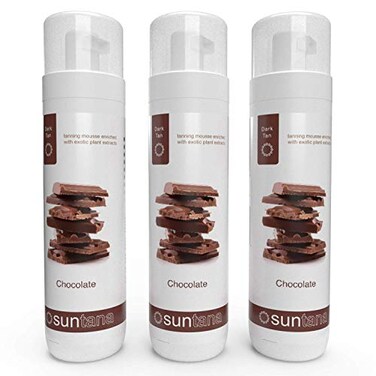 Suntana 3 x Chocolate Fragranced 12 Sunless Self Tanning Mousse