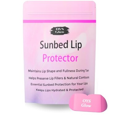 OYS GLOW Sunbed Protective Lip Cover UV Shield for Lips on Sunbed Silicone Material Skincare for Tanning Sessions