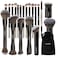 MAANGE 20 PCS Foundation Makeup Brush Set Doubleended Kabuki Contour Brush for Liquid Powder Concealer Blending Blush Face Makeup Tools Black