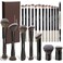 MAANGE 20 Pcs Makeup Brushes with Gift Box DoubleEnd Multifunctional Makeup Brushes for Blending Liquid Powder Concealer Cream Blush BuffeBlack