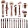 MAANGE 20 Pcs Makeup Brushes with Gift Box DoubleEnd Multifunctional Makeup Brushes for Blending Liquid Powder Concealer Cream Blush BuffeCoffeeBrown