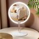 SKSFLY Makeup Mirror with Lights 4K UltraClear Reflection LongPress Adjustable Brightness 3 Glow Settings Flexible MultiAngle Design Perfect for Makeup