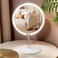 SKSFLY Makeup Mirror with Lights 4K UltraClear Reflection LongPress Adjustable Brightness 3 Glow Settings Flexible MultiAngle Design Perfect for Makeup